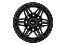 Load image into Gallery viewer, Rough Country 76 Series Wheel | Simulated Beadlock | Gloss Black | 17x9 | 5x5.5 | +0mm