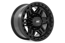 Load image into Gallery viewer, Rough Country 76 Series Wheel | Simulated Beadlock | Gloss Black | 17x9 | 5x5.5 | +0mm