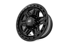 Load image into Gallery viewer, Rough Country 76 Series Wheel | Simulated Beadlock | Gloss Black | 17x9 | 5x5.5 | +0mm