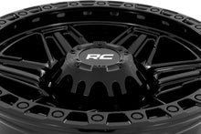Load image into Gallery viewer, Rough Country 76 Series Wheel | Simulated Beadlock | Gloss Black | 17x9 | 5x5.5 | +0mm