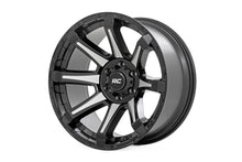 Load image into Gallery viewer, Rough Country 81 Series Wheel | One-Piece | Semi Gloss Black w/machined spokes | 20x10 | 6x5.5 | -19