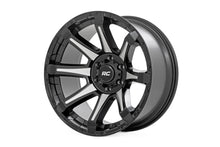 Load image into Gallery viewer, Rough Country 81 Series Wheel | One-Piece | Semi Gloss Black w/machined spokes | 20x9 | 5x150 | +18m