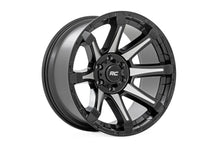Load image into Gallery viewer, Rough Country 81 Series Wheel | One-Piece | Semi Gloss Black w/machined spokes | 20x10 | 6x5.5 | -19