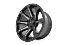 Load image into Gallery viewer, Rough Country 81 Series Wheel | One-Piece | Semi Gloss Black w/machined spokes | 20x10 | 6x5.5 | -19