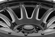 Load image into Gallery viewer, Rough Country 90 Series Wheel | One-Piece | Gloss Black w/machined spokes | 20x9 | 6x5.5 | -12mm