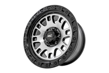 Load image into Gallery viewer, Rough Country 82 Series Wheel | One-Piece | Machined Semi Gloss Black | 17x9 | 5x4.5 | -12mm
