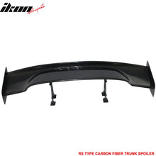 Load image into Gallery viewer, Universal 57" JDM GT RS Style 3D Rear Trunk Spoiler Wing Carbon Fiber