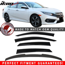 Load image into Gallery viewer, Fits 16-21 Civic X 10th Gen Sedan Roof Spoiler OE Window Visor ABS