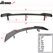 Load image into Gallery viewer, Universal Fitment 3 Post Unpainted Black Rear Spoiler Wing ABS