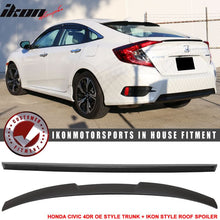 Load image into Gallery viewer, Fits 16-21 Civic 10th Gen Sedan OE Trunk Spoiler IKON Roof Spoiler ABS