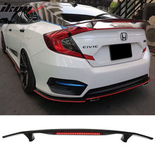 Load image into Gallery viewer, Universal Rear Spoiler Wing With 3rd Brake Light Ikon Style Trunk Wing
