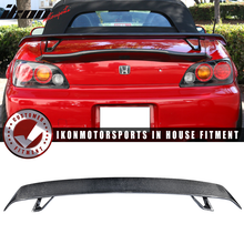 Load image into Gallery viewer, Universal Fitment Black Rear Trunk Spoiler Wing Lip Carbon Fiber CF