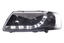 Load image into Gallery viewer, Audi A3 (8L) Black LED Headlights with Daytime Running Lights  (1996-2000)