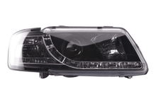 Load image into Gallery viewer, Audi A3 (8L) Black LED Headlights with Daytime Running Lights  (1996-2000)