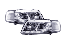 Load image into Gallery viewer, Audi A3 (8L) Chrome LED Headlights with Daytime Running Lights  (1996-2000)