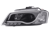 Load image into Gallery viewer, Audi A3 (8P 8PA) Black LED Headlights with Daytime Running Lights (2008-2012)