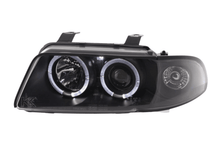 Load image into Gallery viewer, Audi A4 (B5 8D) Black Angel Eye Headlight Set (1995-1999)