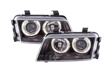 Load image into Gallery viewer, Audi A4 (B5 8D) Black Angel Eye Headlights (1995-1999)