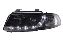 Load image into Gallery viewer, Audi A4 (B5 8D) Black LED Headlights with Daytime Running Lights (1995-1999)