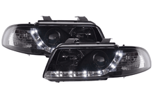 Load image into Gallery viewer, Audi A4 (B5 8D) Black LED Headlights with Daytime Running Lights (1995-1999)
