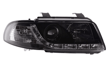 Load image into Gallery viewer, Audi A4 (B5 8D) Black LED Headlights with Daytime Running Lights (1995-1999)