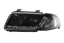 Load image into Gallery viewer, Audi A4 (B5 8D) Black LED Headlights with Daytime Running Lights (1999-2001)