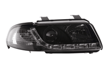 Load image into Gallery viewer, Audi A4 (B5 8D) Black LED Headlights with Daytime Running Lights (1999-2001)