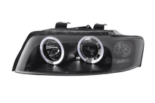 Load image into Gallery viewer, Audi A4 (B6 8E) Black Angel Eyes Headlight Set (2001-2004)