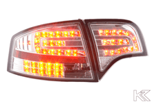 Load image into Gallery viewer, Audi A4 (B7/8E) Sedan Chrome Clear LED Taillights Set (2004-2007)