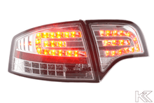 Load image into Gallery viewer, Audi A4 (B7/8E) Sedan Chrome Clear LED Taillights Set (2004-2007)
