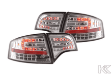 Load image into Gallery viewer, Audi A4 (B7/8E) Sedan Chrome Clear LED Taillights Set (2004-2007)