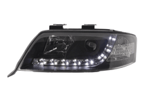 Load image into Gallery viewer, Audi A6 (C5 4B) Black LED Headlights with Daytime Running Lights (1997-2001)