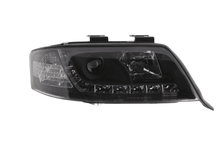 Load image into Gallery viewer, Audi A6 (C5 4B) Black LED Headlights with Daytime Running Lights (1997-2001)