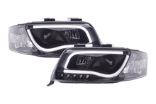 Load image into Gallery viewer, Audi A6 (C5 4B) Black LED Headlights with Daytime Running Lights (2001-2004)