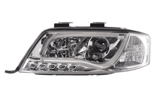 Load image into Gallery viewer, Audi A6 (C5 4B) Chrome LED Headlights with Daytime Running Lights (1997-2001)
