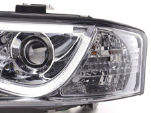 Load image into Gallery viewer, Audi A6 (C5 4B) Chrome LED Headlights with Daytime Running Lights (1997-2001) - With R87 approval