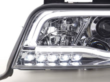 Load image into Gallery viewer, Audi A6 (C5 4B) Chrome LED Headlights with Daytime Running Lights (2001-2004) - With R87 approval