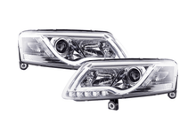 Load image into Gallery viewer, Audi A6 (C6 4F) Chrome LED Headlights with Daytime Running Lights (2004-2008)