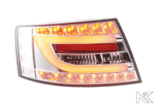 Load image into Gallery viewer, Audi A6 (C6/4F) Sedan Chrome Clear LED Taillights Set (2004-2008)