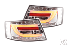 Load image into Gallery viewer, Audi A6 (C6/4F) Sedan Chrome Clear LED Taillights Set (2004-2008)