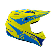 Load image into Gallery viewer, Answer 26 AR1 Mototown Helmet Matte Hyper Acid/Cyan/Dark Blue - XS