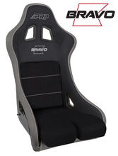 Load image into Gallery viewer, PRP Bravo Composite Seat- Black/Grey (PRP Silver Outline/Bravo Silver- Silver Stitching)