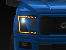 Load image into Gallery viewer, Raxiom 18-20 Ford F-150 LED Halo Surround Headlights with Amber DRL- Black Housing- Clear Lens