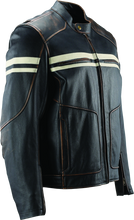 Load image into Gallery viewer, Kuryakyn By River Road Hoodlum Vintage Leather Jacket Black - Small