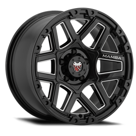 Mamba M23 17x9 5x139.7 ET12 Gloss Black w/ Machined Ball Cut