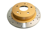 DBA 97-01 Acura Integra Type R Rear Drilled & Slotted Rotor (w/Gold Hat)