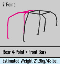 Load image into Gallery viewer, 7-Point, Front &amp; Rear with Diagonal Bar, 4/5 Passenger, Dash Through-Type. Chromoly 40mm OD.