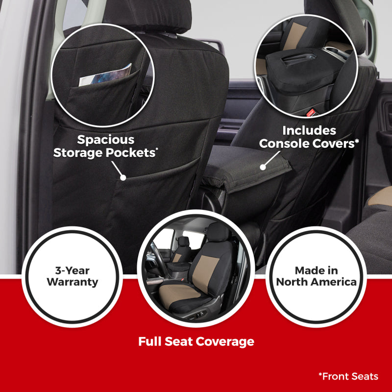 Covercraft 23-24 Chevy Colorado/GMC Endura PrecisionFitFront Row Seat Covers - Charcoal/Silver
