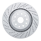 R1 07-23 Lexus Ls460 Left Front Drilled & Slotted Geo-Carbon Rotor