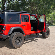 Load image into Gallery viewer, Go Rhino 18-23 Jeep Wrangler 4dr E-BOARD E1 Electric Running Board Kit (Drilling Req.) - Tex. Blk